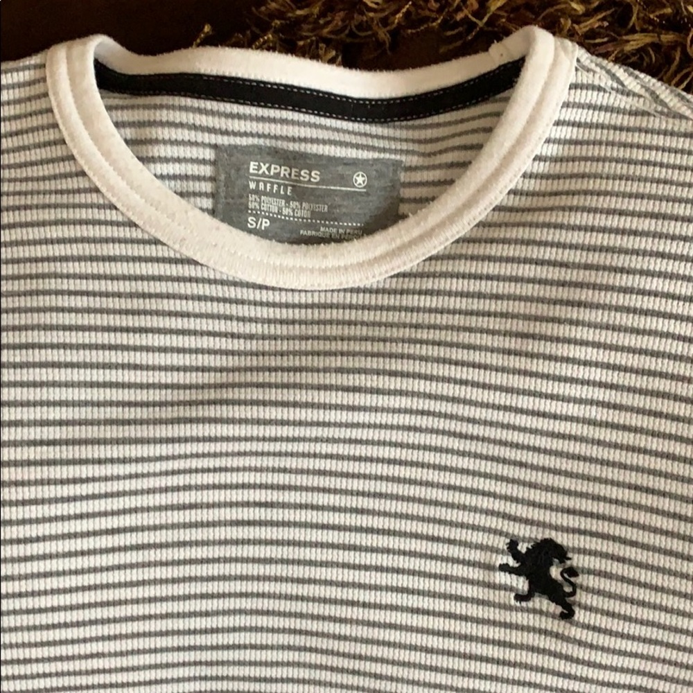 Express men’s small striped crew long sleeve